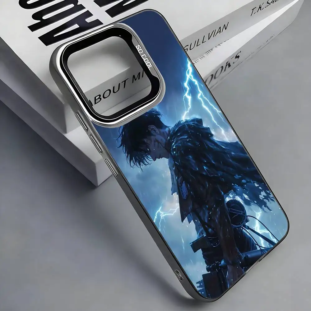 Чехол для телефона L-Levi A-Ackerman из аниме «Атака Титанов» для iPhone 17, 16, 15, 14, 13, 12, 11 Plus, Pro Max, цветной серебристый чехол для телефона (art.: 3920dbb1c448a) - 3920dbb1c448a