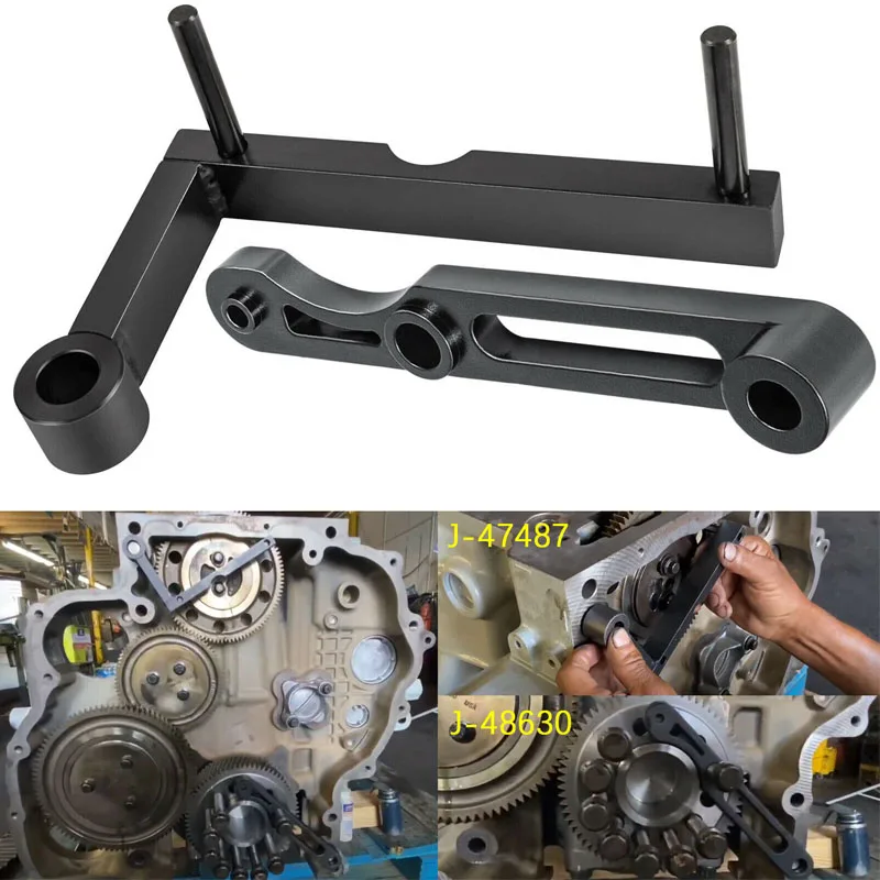 

Automotive Tools Idler 3 Cantilever Tool J-47487+Crankshaft TDC Locating Tool J-48630 (2 PCS) For Detroit Diesel DD13 DD15