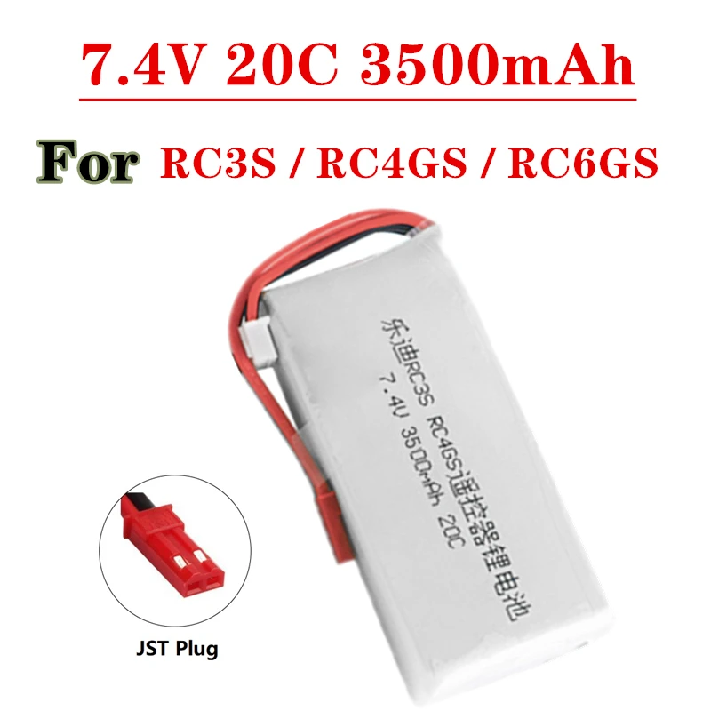 Оригинальный аккумулятор 2S 7,4 В 3500 мАч Lipo для радиоэлектронных сигарет Radiolink RC3S RC4GS RC6GS модель передатчика самолета аккумулятор 20C 7,4 В