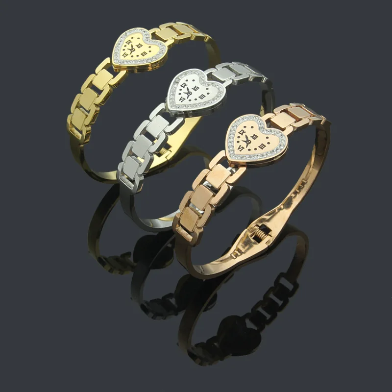 

Heart Stainless Steel Gold Silver Color Chain Bracelet For Women Classic Rust Proof Fashion Girl Wrist Jewelry Gift