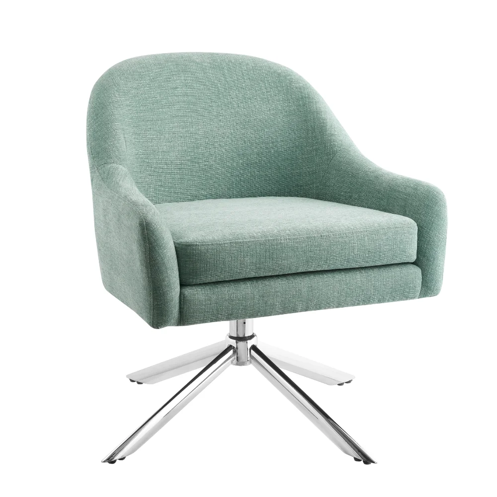 

Linon Seafoam Blue Lassiter Accent Chair with Swivel Base