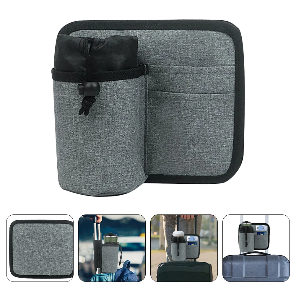 

Holder Cup Luggage Drink Suitcase Travelcoffee Mugstorage Drinks Beveragecarrier Ticket Air Attachment Hands Free Rolling Pouch