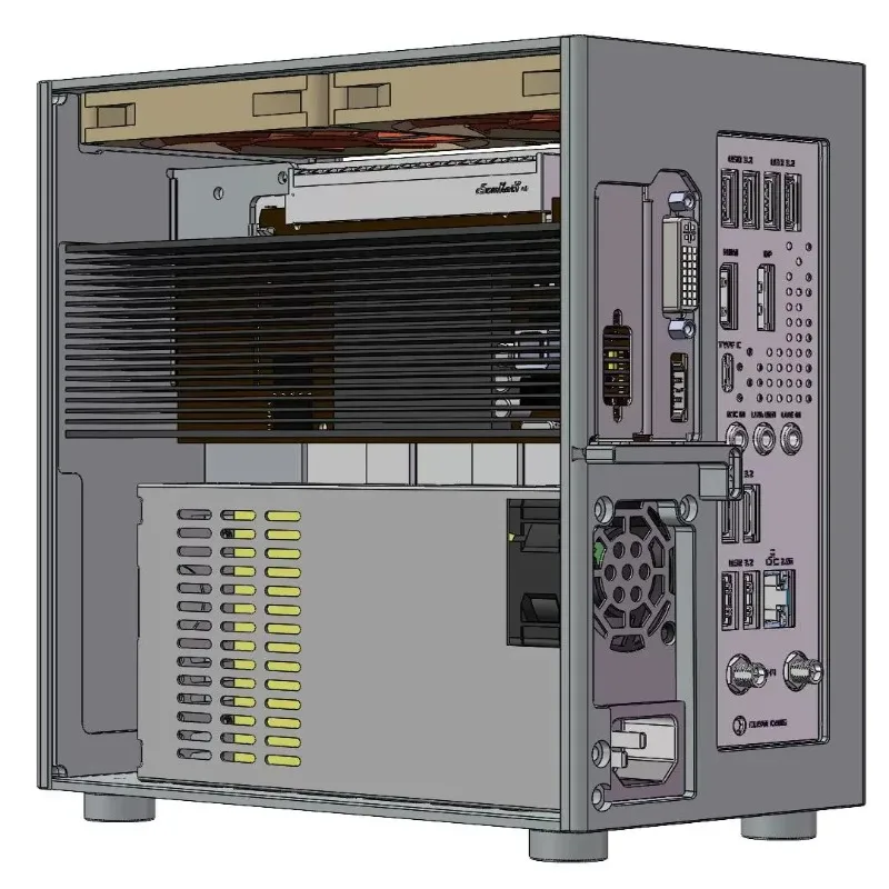 Фото Корпус ZS-A4DC/ITX V3 Mini ITX, 4.3 л, цельноалюминиевый, полувысокий, для видеокарты RTX4060 (Knife Card) №4