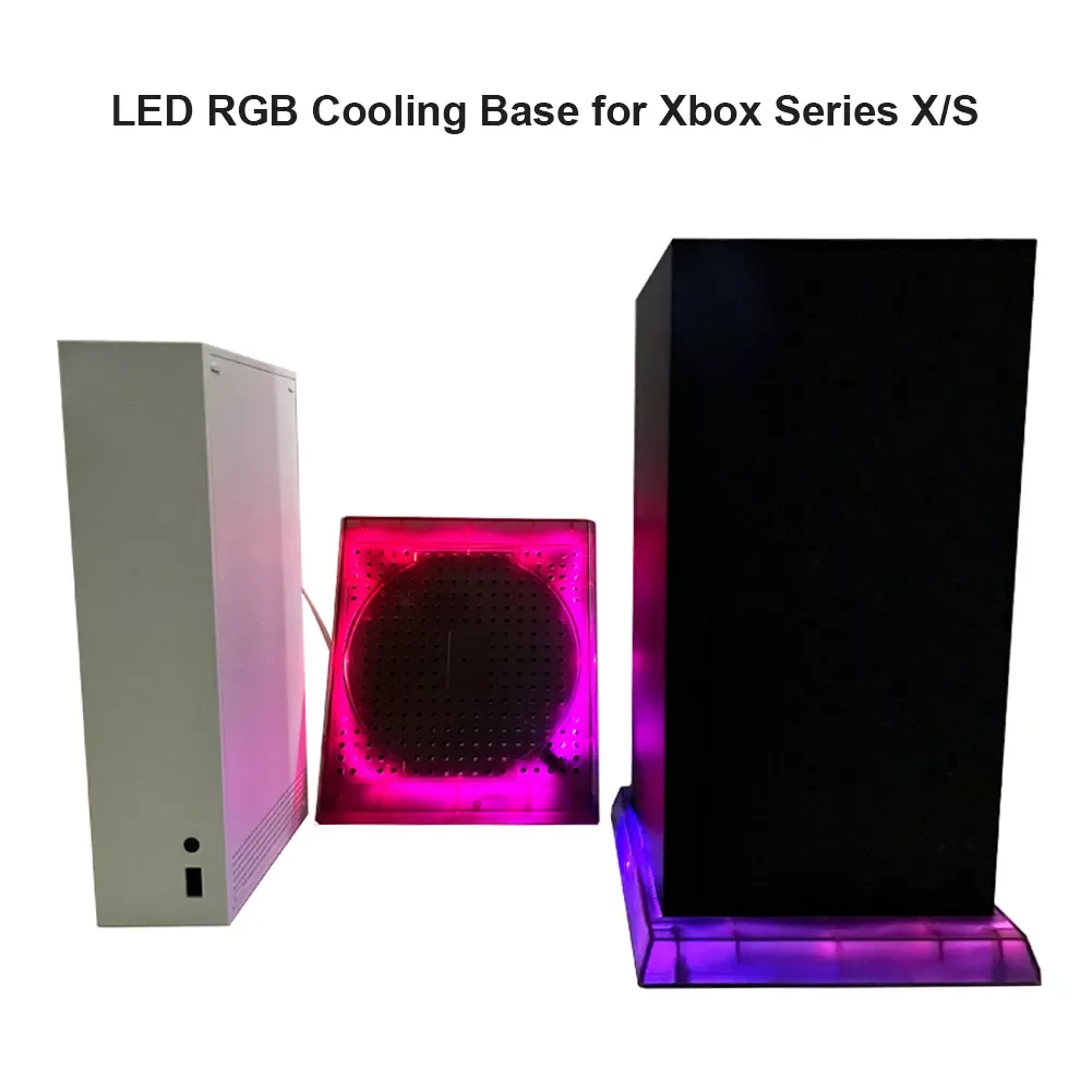 

For Xbox Series X/S Game Console Vertical Stand APP Remote Control RGB LED Base Pickup Rhythm Light Heat Dissipation Dock Stand