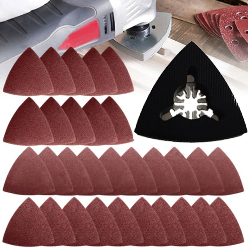 

31pcs/Set Oscillating 60/80/120 Grit Triangular Sand Disc For Fein For Multimaster Durable Practical High quality