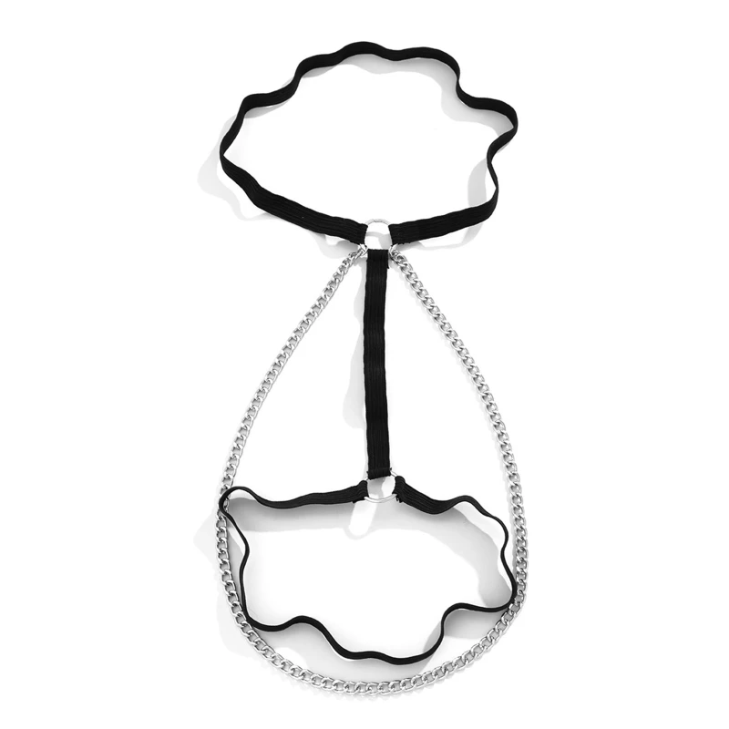 Multi Layer Tassel Thigh Chain Anti-slip Belt Chain Harness Summer Beach Nightclub Leg Accessories for Women and Girls 2 Multi Layer Tassel Thigh Chain Anti-slip Belt Chain Harness Summer Beach Nightclub Leg Accessories for Women and Girls 2