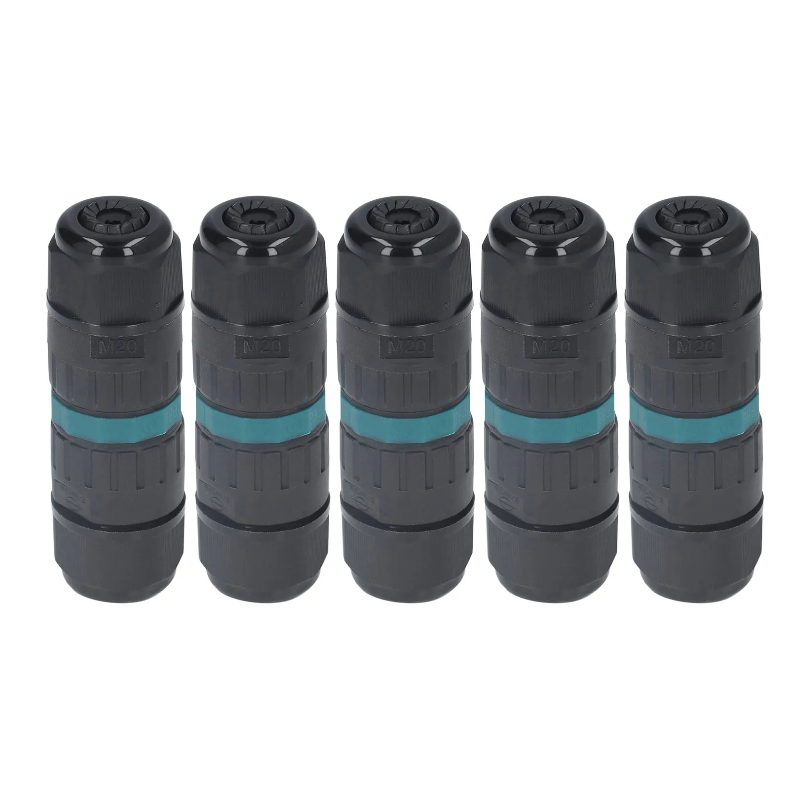 

5Pcs Waterproof Connector M20 3pin 9-12mm Quick Connection Accessory for Outdoor