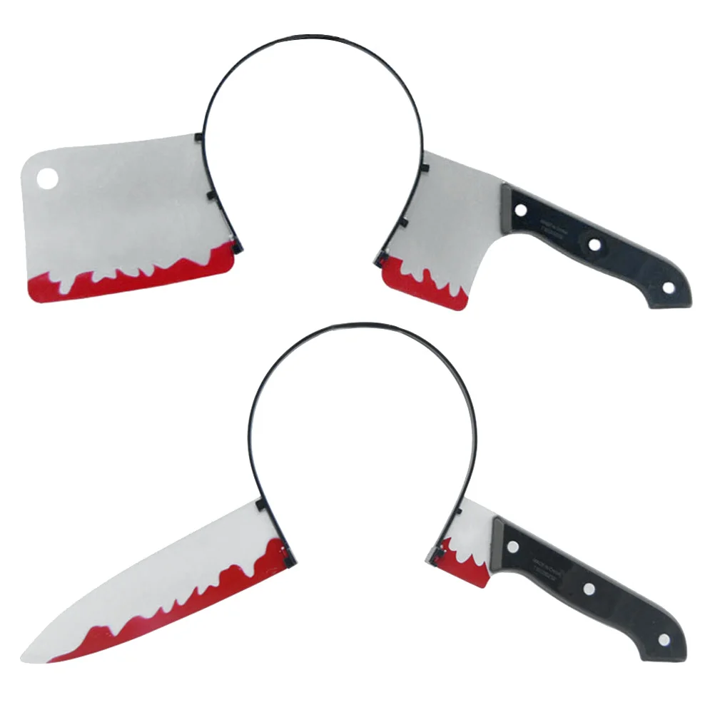 

2pcs Creepy Funny Props Through Headband Hairband Hair Trick