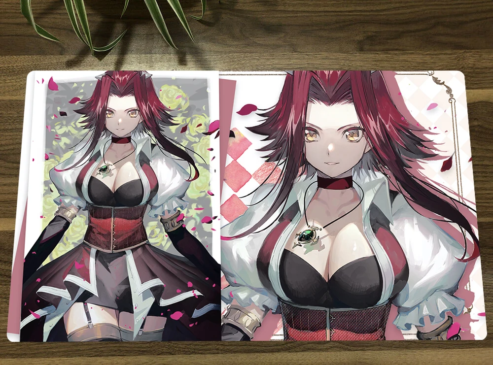 

YuGiOh 5D's Akiza Izinski TCG Mat Trading Card Game Mat CCG Playmat Rubber Mouse Pad Desk Table Gaming Play Mat Free Bag 60x35cm