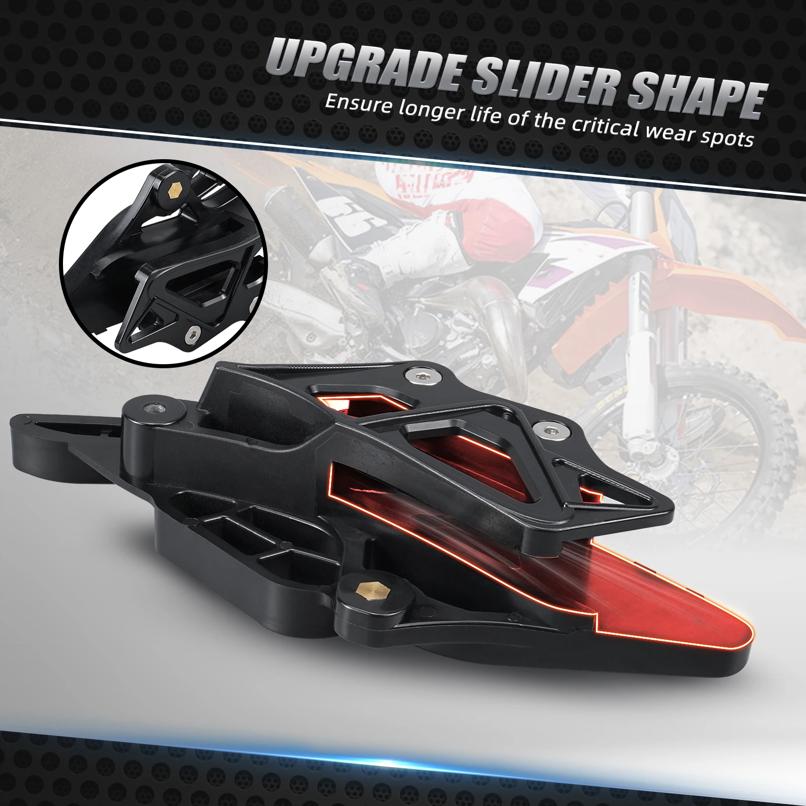 Для KTM EXC 300 2024 защитный задний направляющий слайдер цепи эксклюзивный 150 500 SX Φ XC 125