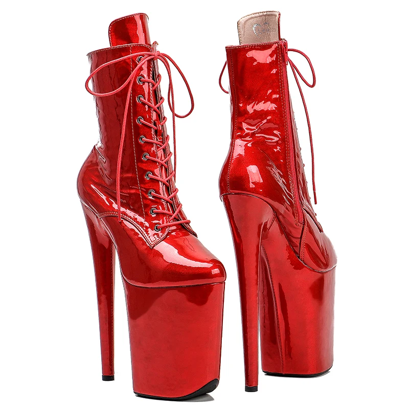 Leecabe PU upper Sexy boots 23CM/9inches   High Heels Platform Pole Dance shoes