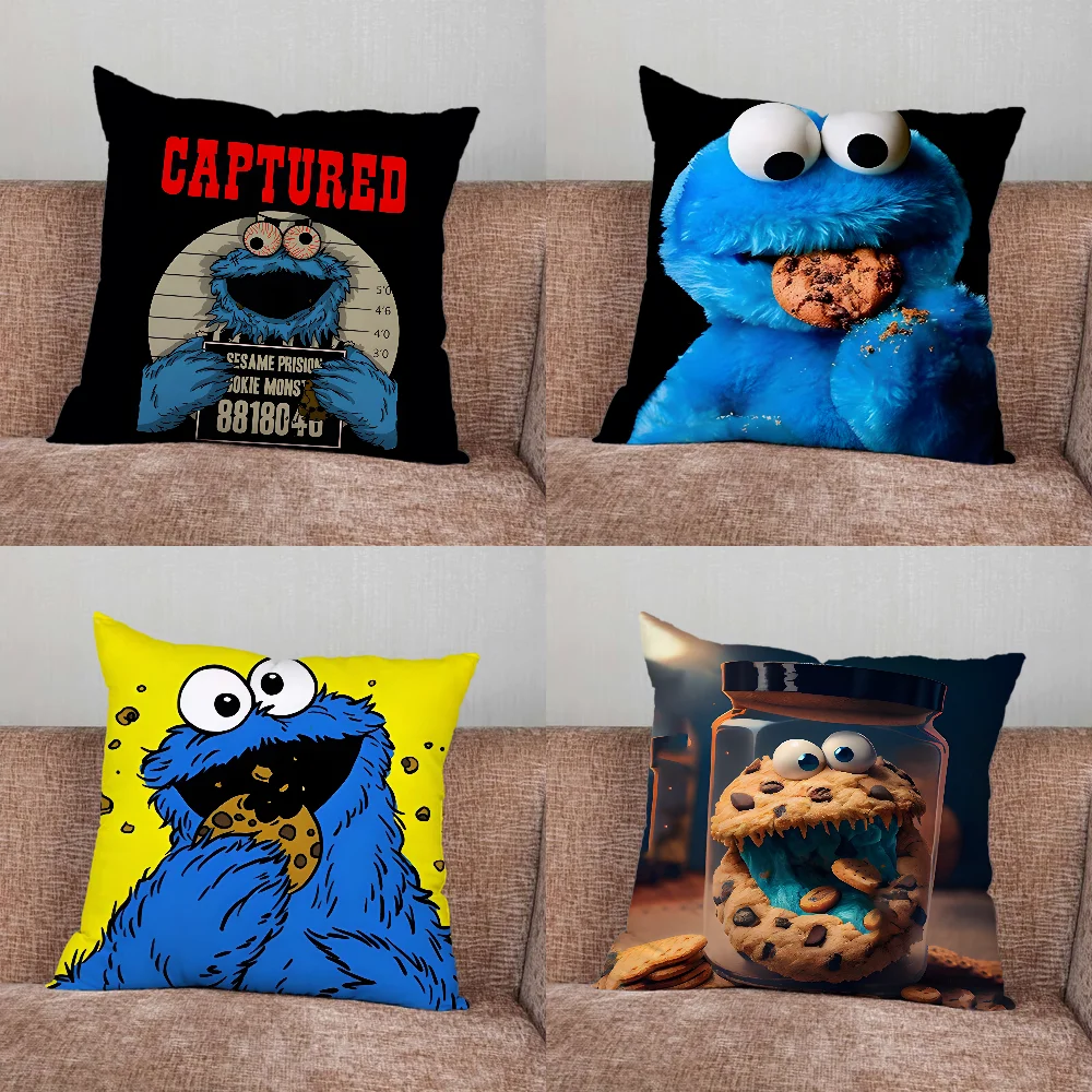 Фото Забавная наволочка C-Cookie-M-Monster для дома, спальни, автомобиля, офиса, украшения, гостиной, дивана, наволочка, подходит №1