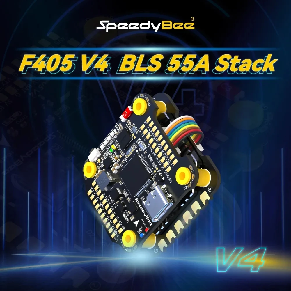 

Контроллер полета SpeedyBee F405 V4 55A 3-6S FPV, Контроллер полета ICM42688P F405 BLS 55A 4 в 1 ESC для FPV беспилотных летательных аппаратов, запчасти «сделай сам»