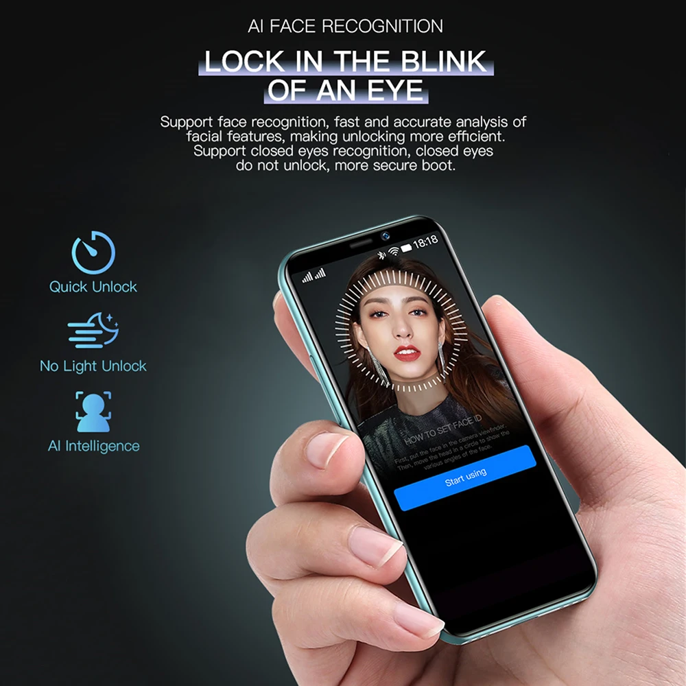 SOYES Mini Mobile Phone 4G LTE 3GB RAM 64GB ROM MTK6379 3.5'' Android 9.0 Smartphone Dual Camera Type-C Little Mobile Phone