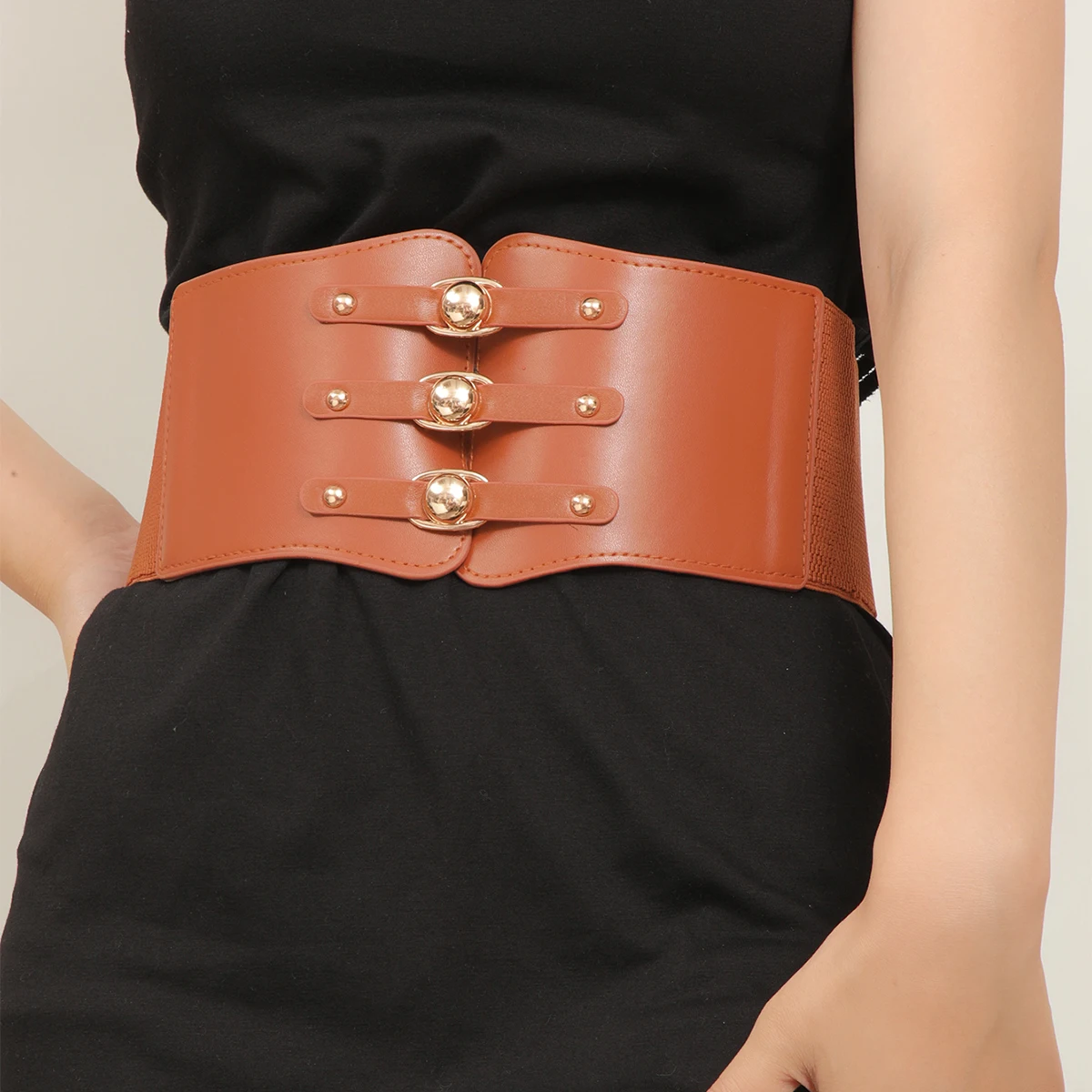Fashion Elastic Wide Corset Belts For Women Female Big Stretch Cummerbunds Dress Clothes Waistband Accessory Designer Waist Belt