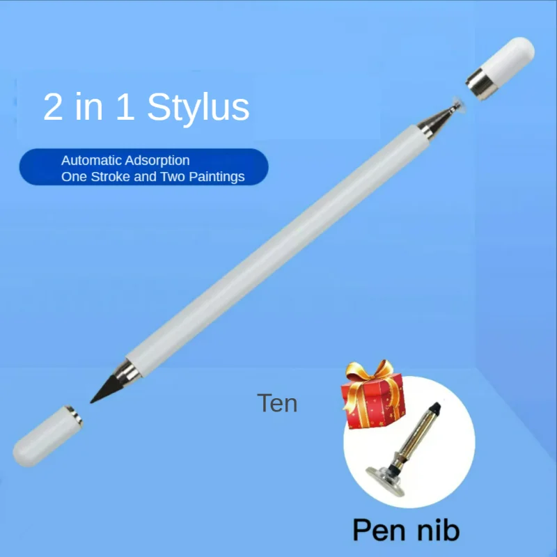 

Universal 2-in-1 Stylus Capacitive Pen for IOS Android Tablet Smartphone Disc Capacitor Pen and Endless Sketching Eternal Pencil