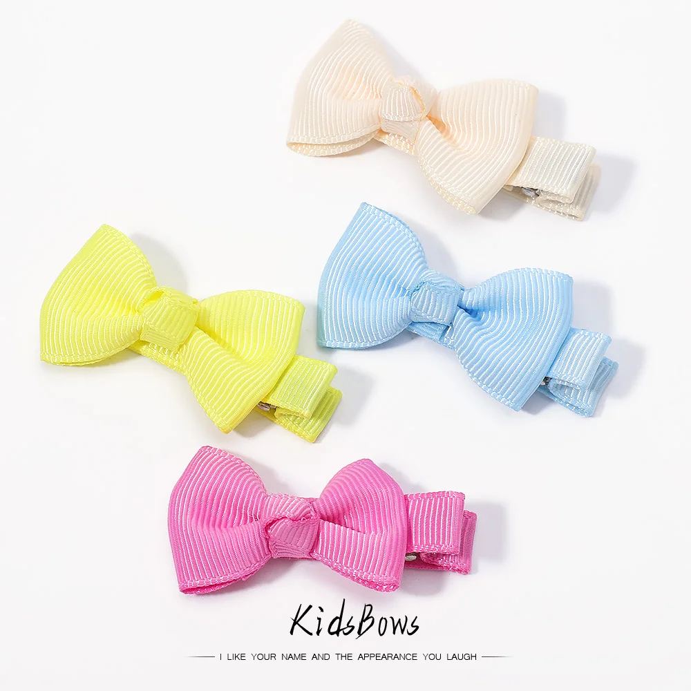 

Женская заколка-бант ручной работы, однотонная заколка для волос с бантом, 2 дюйма