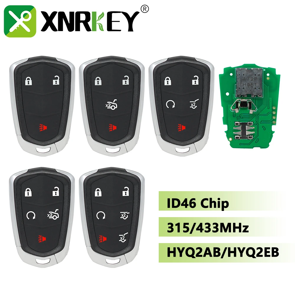 Лучший ключ Smart Remote KEY 2 + 1/3 + 1/4 + 1/5 + 1 кнопки 315 МГц HYQ2AB ID46 чип Keyless для Cadillac ATS CTS 17-2019 XTS CT6 XT5 SUV