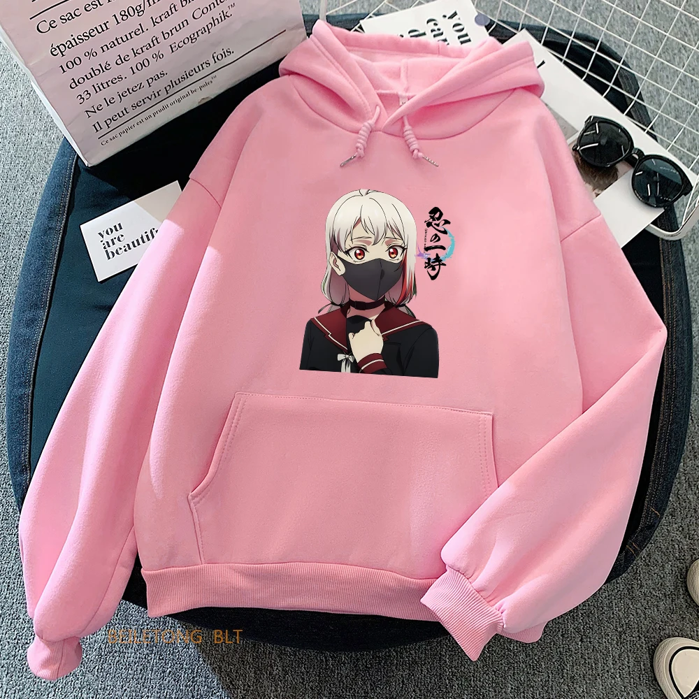 

Senpai Waifu Kousetsu Hoodie Anime Shinobi No Ittoki Print Sweatshirts Japanese Manga Graphic Pullovers Hoodie Women Streetwear