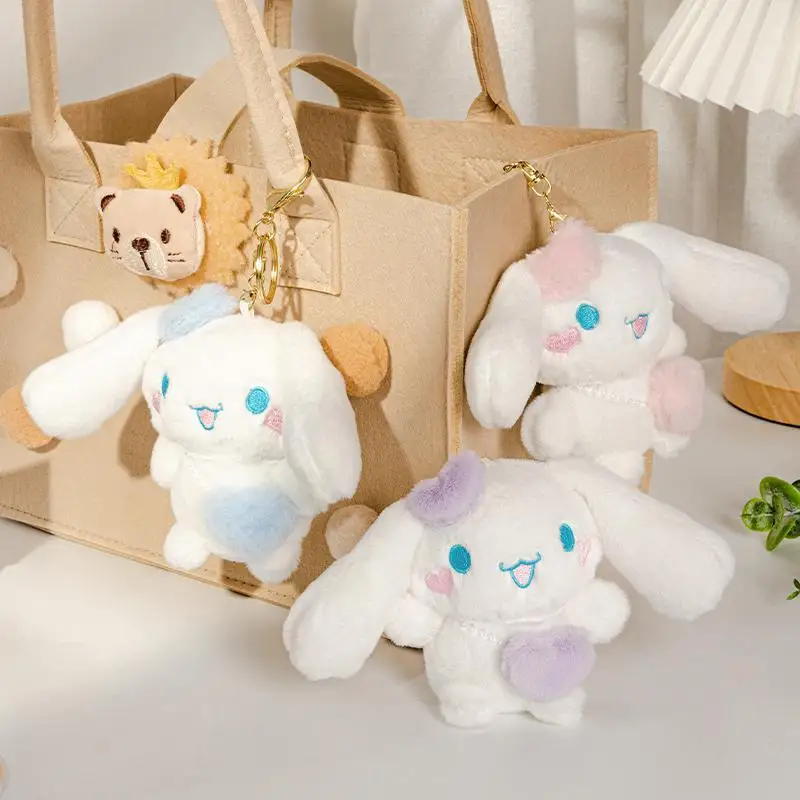 

Cute Sanrio Plush Keychain Kawaii Cinnamoroll Figures Plushies Doll Keyring Toys Room Decor Christmas Gift for Children Kids