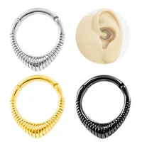 316l surgical steel nose ring clicker daith piercing ear cartilage helix hoop body piercing septum for women men