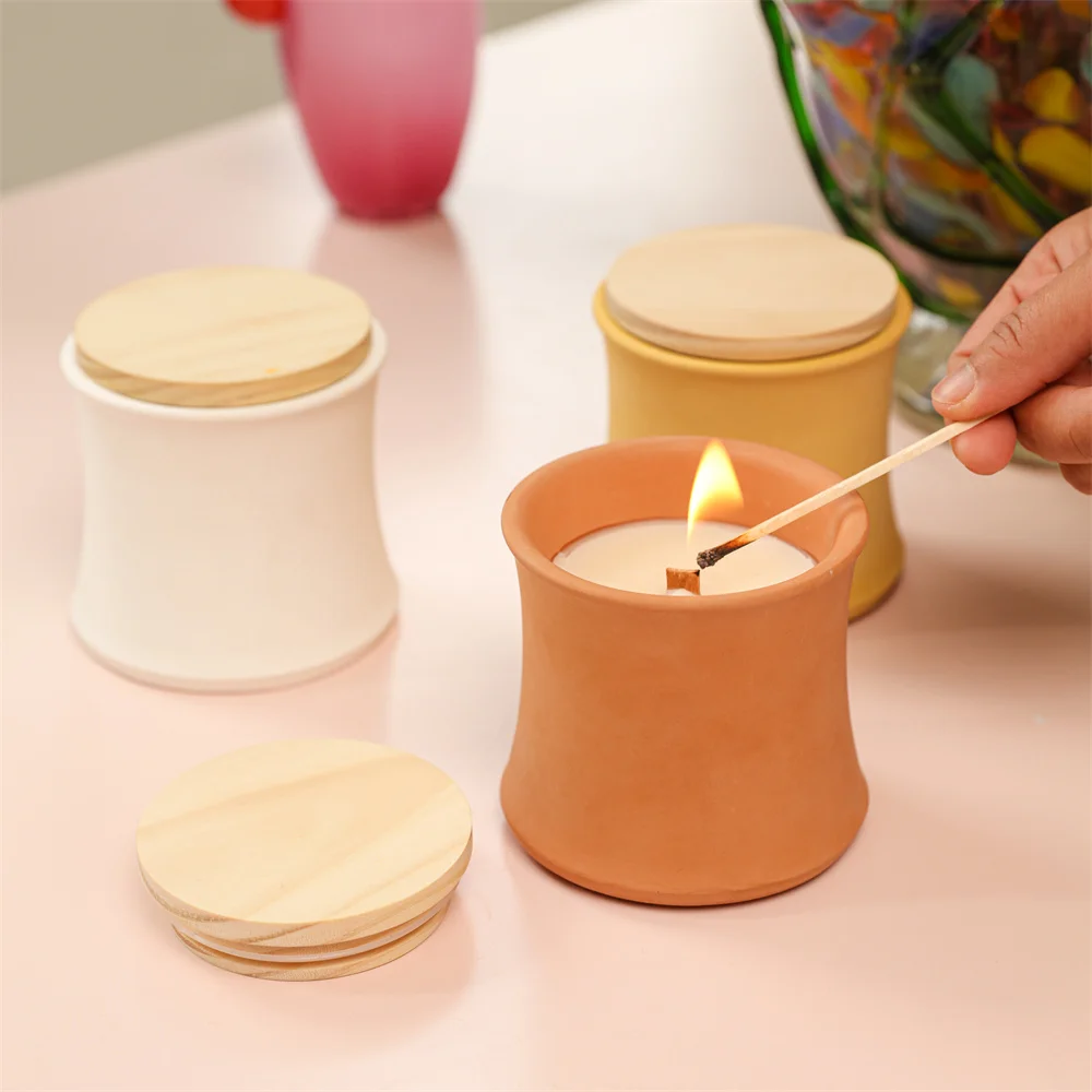 

Bamboo Joint Candle Jar Silicone Molds for Concrete DIY Candle Vessel Jesmonite Mould Handmade Storage Box Cement Making Tools