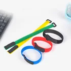 Цветной ремень на липучке с пряжкой для управления кабелем с обратной пряжкой на липучке