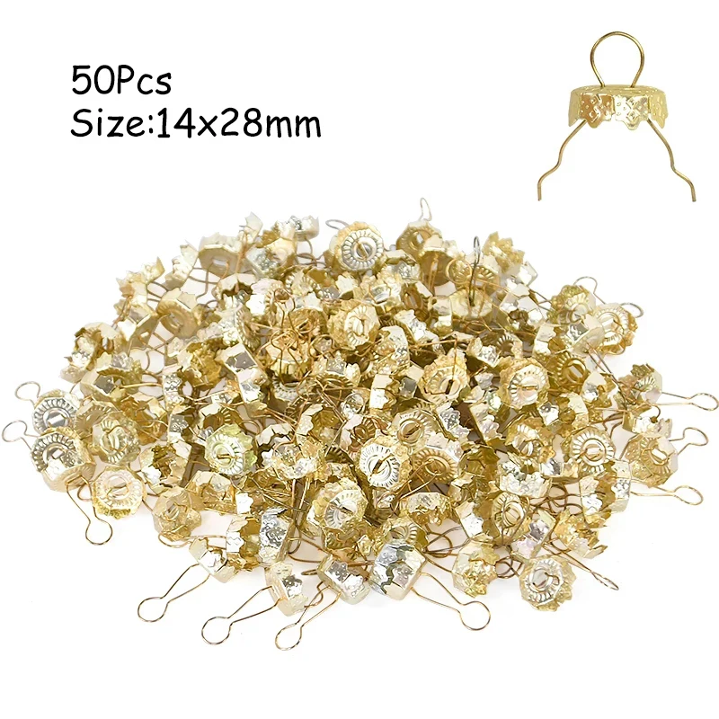 Рождественские шарики WNYZQ 50/100 шт., золотые, серебряные