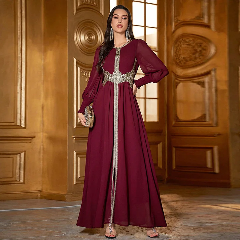 Femme Musulmane Vestidos Eid Djellaba Женское мусульманское платье макси Дубай Абая Турция Кафтан