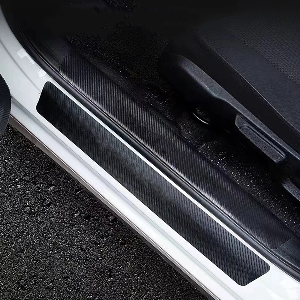 4pcs Car Door Threshold Sill Sticker Protector For Hyundai Tucson NX4 IX35 H7 2022 2021 2020 2019 2018 2009 Styling Accessories - купить по