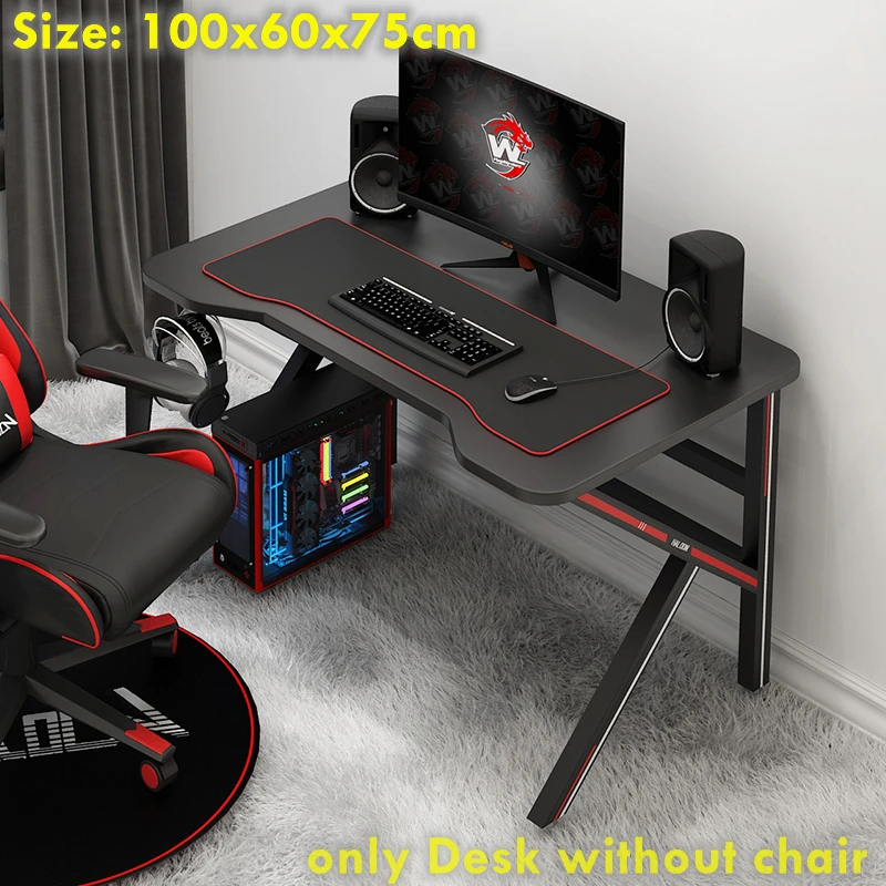 Игровой стол K для компьютера Белый компьютерный Бытовой простой Рабочий Черный