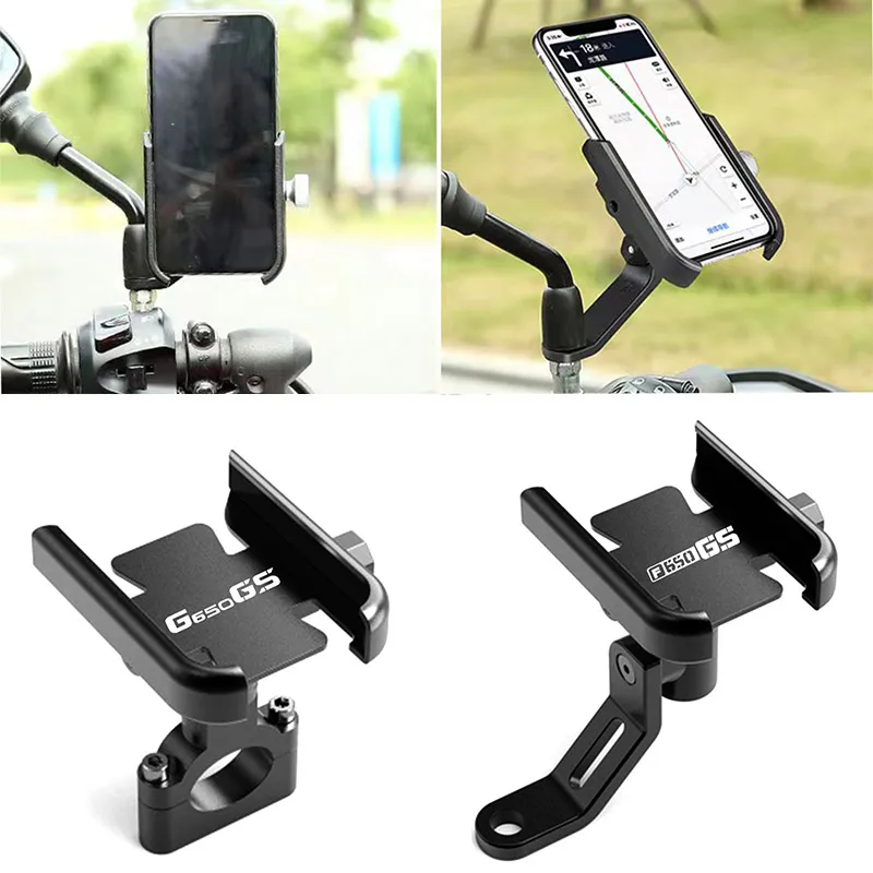 For BMW G650GS G650 GS 2011-2018 F650GS 650GS CNC Aluminum Accessories Handlebar Mobile Phone Holder GPS Stand Bracket