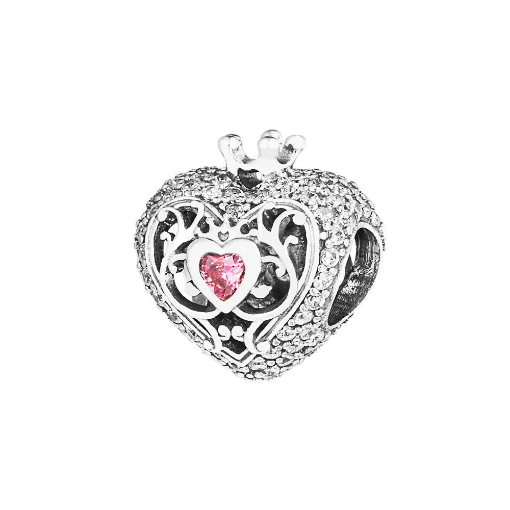 

Regal Crown & Heart Jewelry Components S925 Sterling Silver Couple Pendant Autumn Charm Bracelets Beads for Jewelry Making