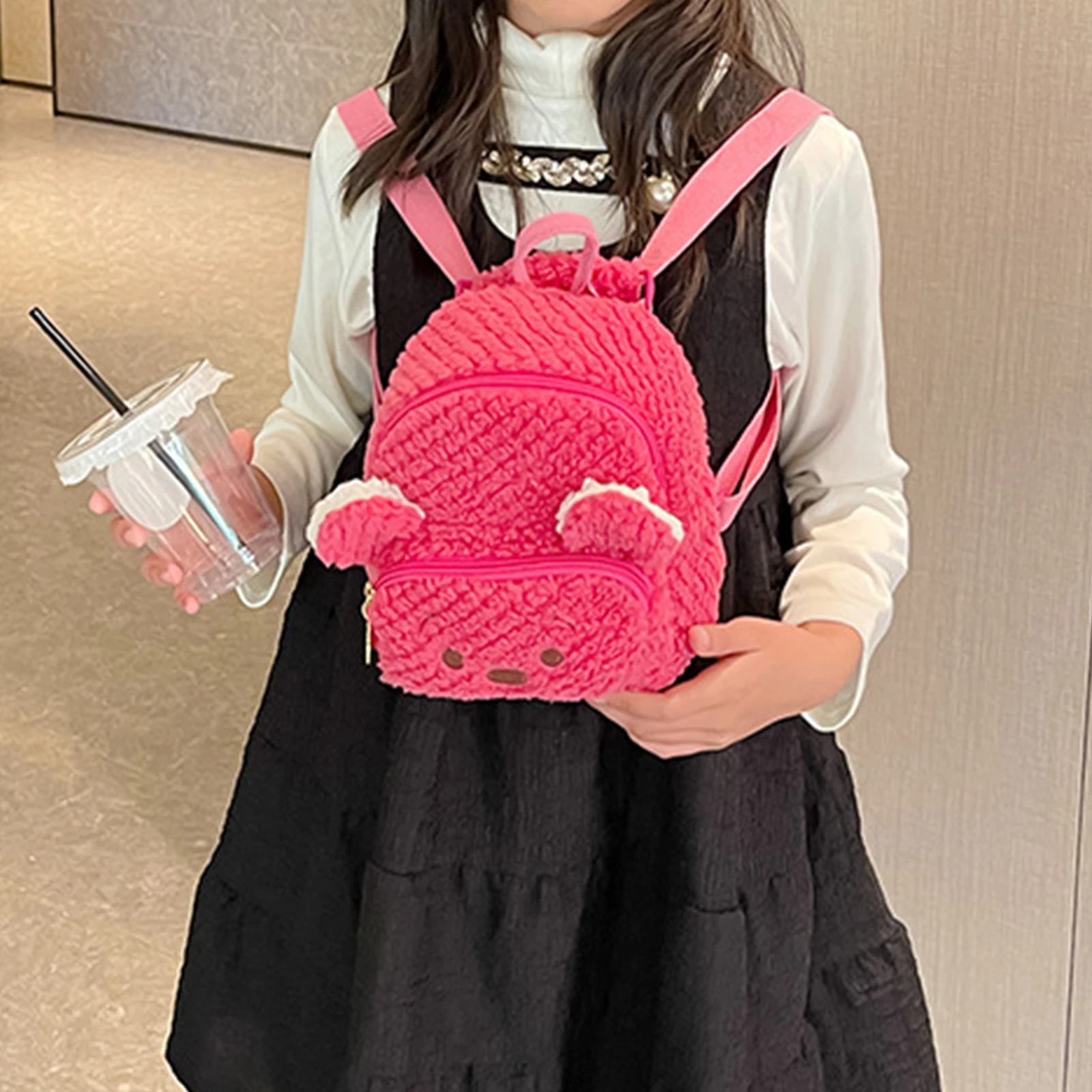 

Детский плюшевый рюкзак с мультипликационным медведем, удобный мягкий школьный ранец с 3D рисунком медведя для детей дошкольного возраста, подарок для девочек