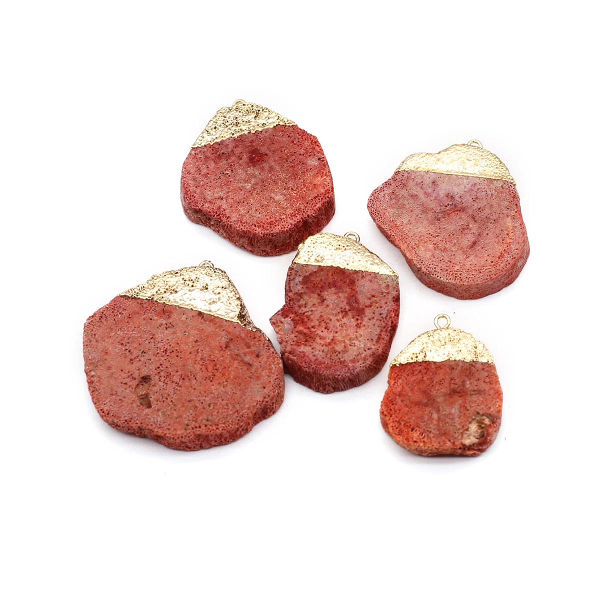 Подвеска из натурального коралла, неправильные подвески, 1 шт., для изготовления ювелирных изделий своими руками, ожерелий и серег, оптовая продажа 27x24-40x42 мм