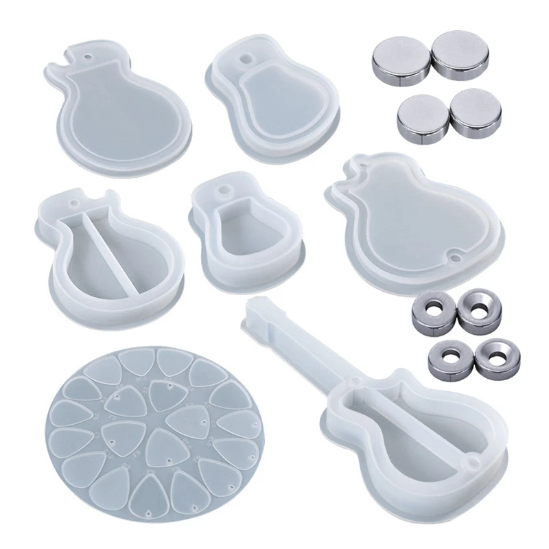 

DIY Crystal Epoxy Mould Guitar Storage Box Mould Hanging Silicone Mould