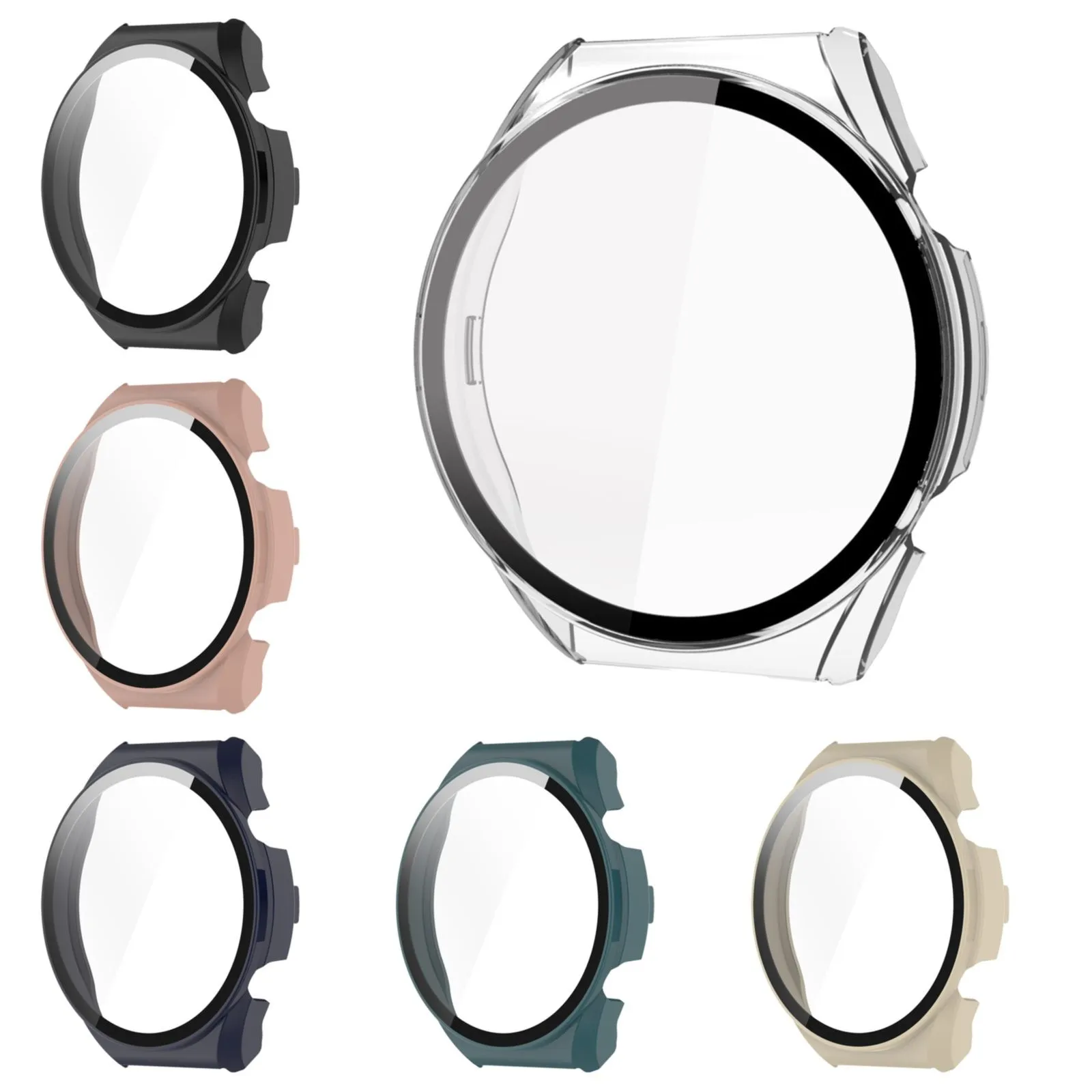 

Защитная крышка для экрана подходит для Huawei Watch GT 2 Pro 46 мм стеклянный Чехол + пленка для смарт-часов модный защитный чехол с полным покрытием