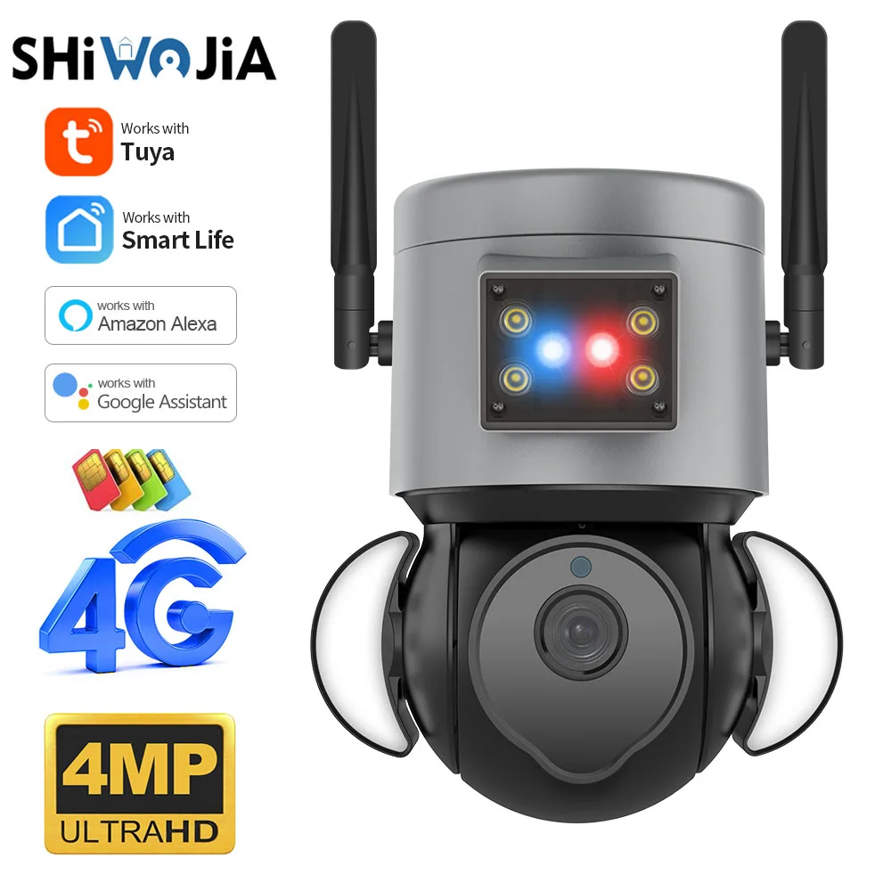 IP-камера видеонаблюдения shiвоенia TUYA PTZ 3 Мп 4G Sim-карта камера tuya камеры наблюдения