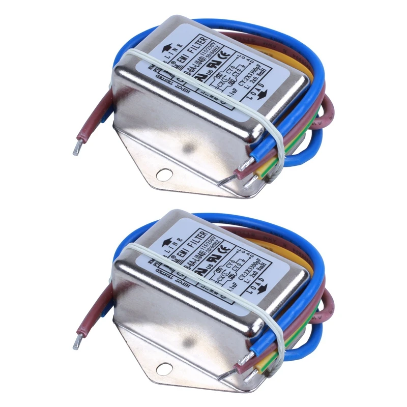 

2X AC 115 V / 250 V 6 A EMI Individual Phase Noise Filter