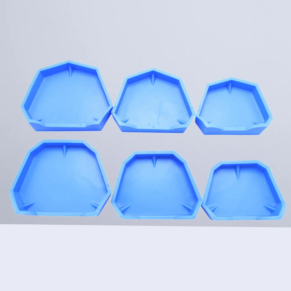 

6PCS Plaster Model Base Mixed Upper and Lower Former Base Model Foundation for Supplies