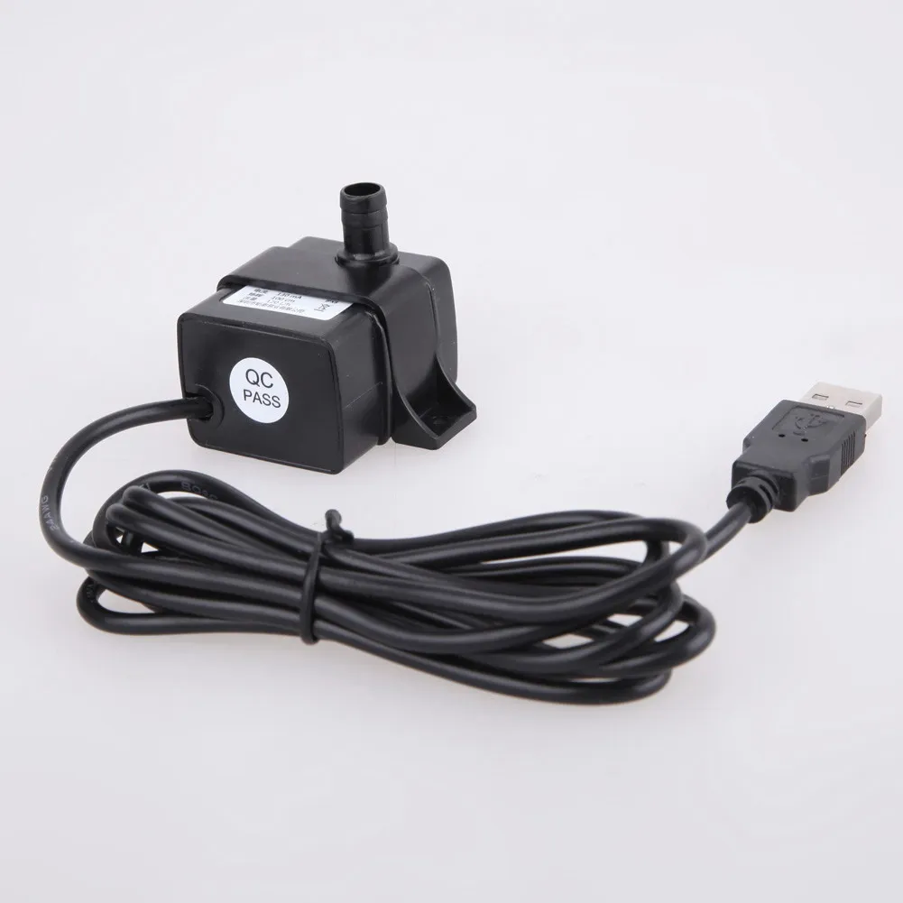 Погружной водяной мини-насос бесшумный аквариумный USB-кабель 1 м 5 в постоянного