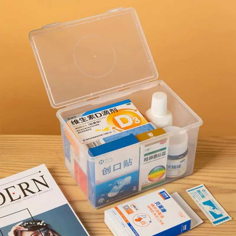 

Mask Storage Box Dustproof Large-capacity Pill Case Sealed Organizer Containers Transparent Mask Storage Box Home Accessories