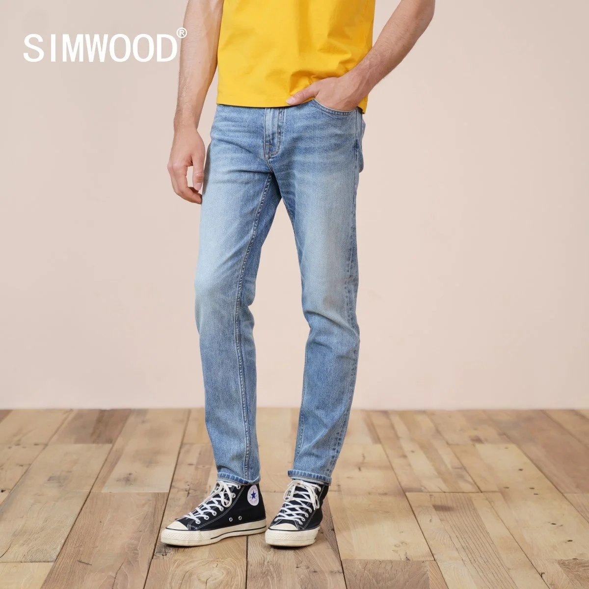 

2023 Spring New Slim Fit Jeans Men Basic Casual Denim Trousers Plus Size Brand Clothing SK130149