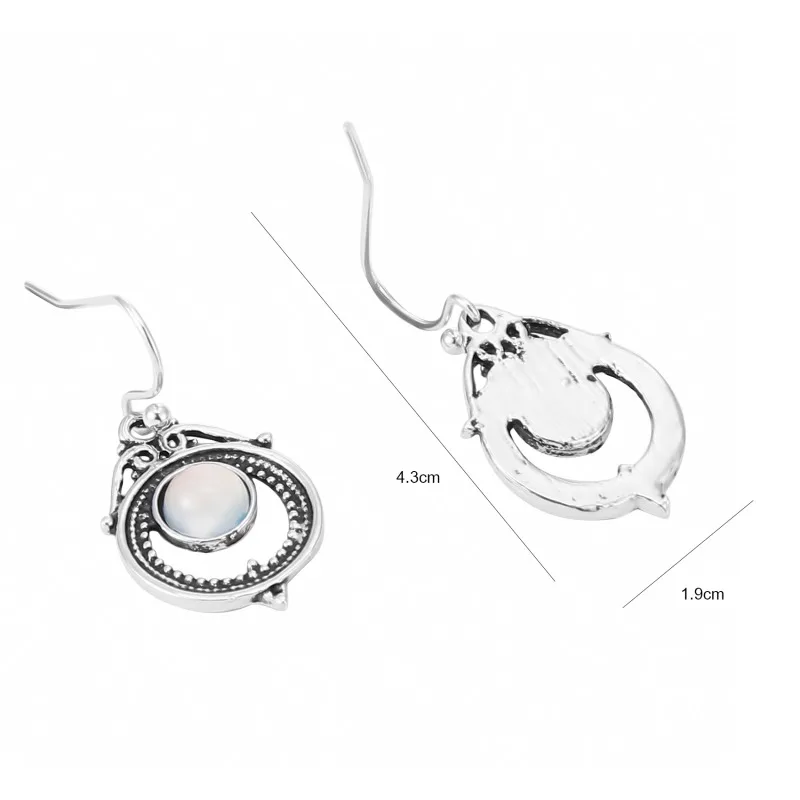 Новые Модные Винтажные серьги-капли с кристаллами для женщин серебряного цвета