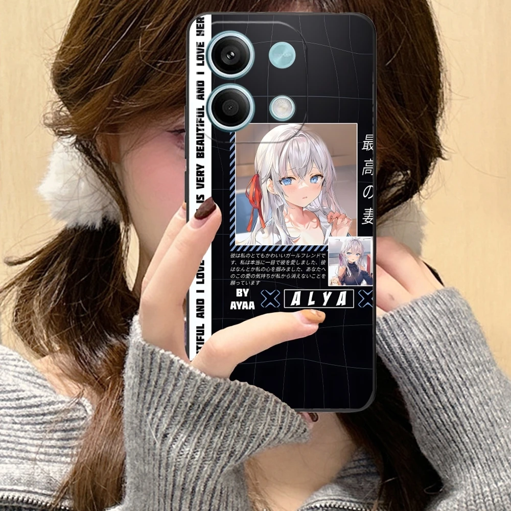 Чехол для мобильного телефона Alya San Aarya Xiaomi Redmi Note 13 12 11 10 9 8 7 6 S A Pro Lite Plus 5G черный