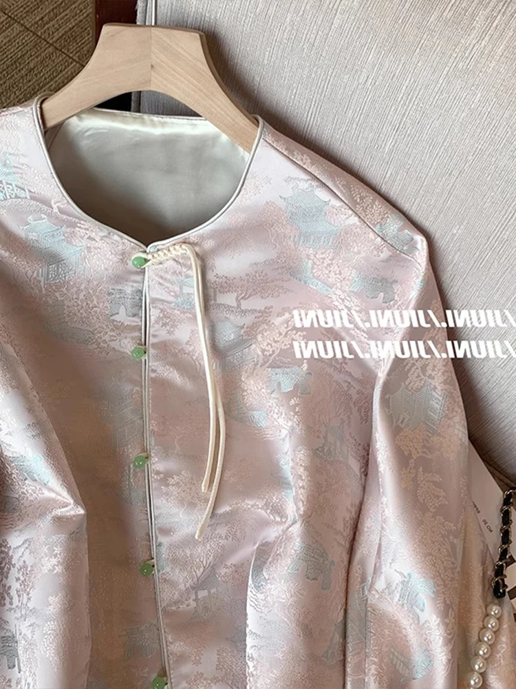 Новинка 2024 женская одежда в китайском стиле новинка свободная верхняя для отдыха