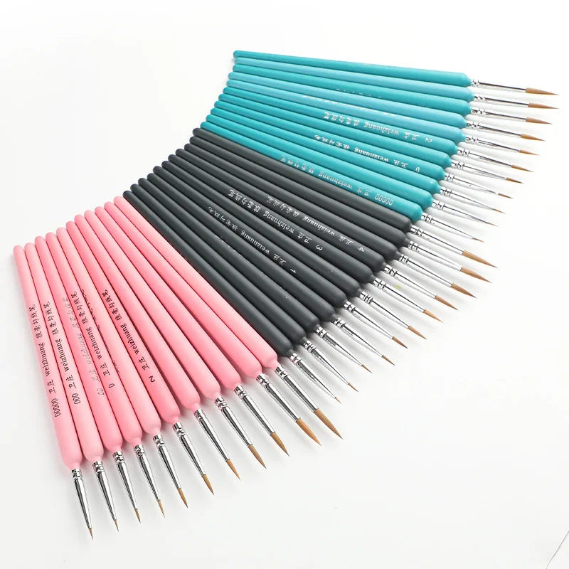 

11pcs Professional Paint Brush Wolf Fine Painting Pen Nylon Hair Brush Sets Detail Painting Drawing Line Pen Brush Art Supplies