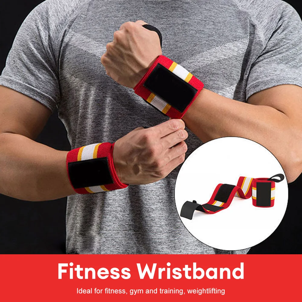 

1Pair Sports Wristband Mens Strength Wrapping Straps Wrist Compression Strap Wrist Guard Brace Weightlifting Fitness Wristband