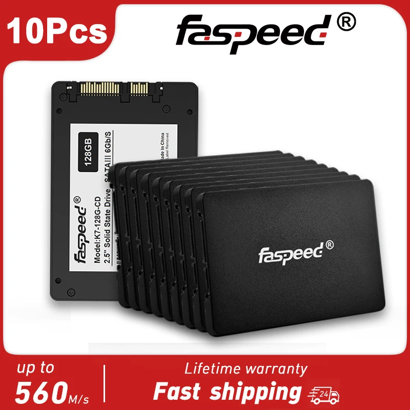 1-10 шт. Faspeed 1 ТБ SSD 2.5 SATA 3 512 ГБ 256 Твердотельный диск 128 SATA3 HD Внутренний жесткий для