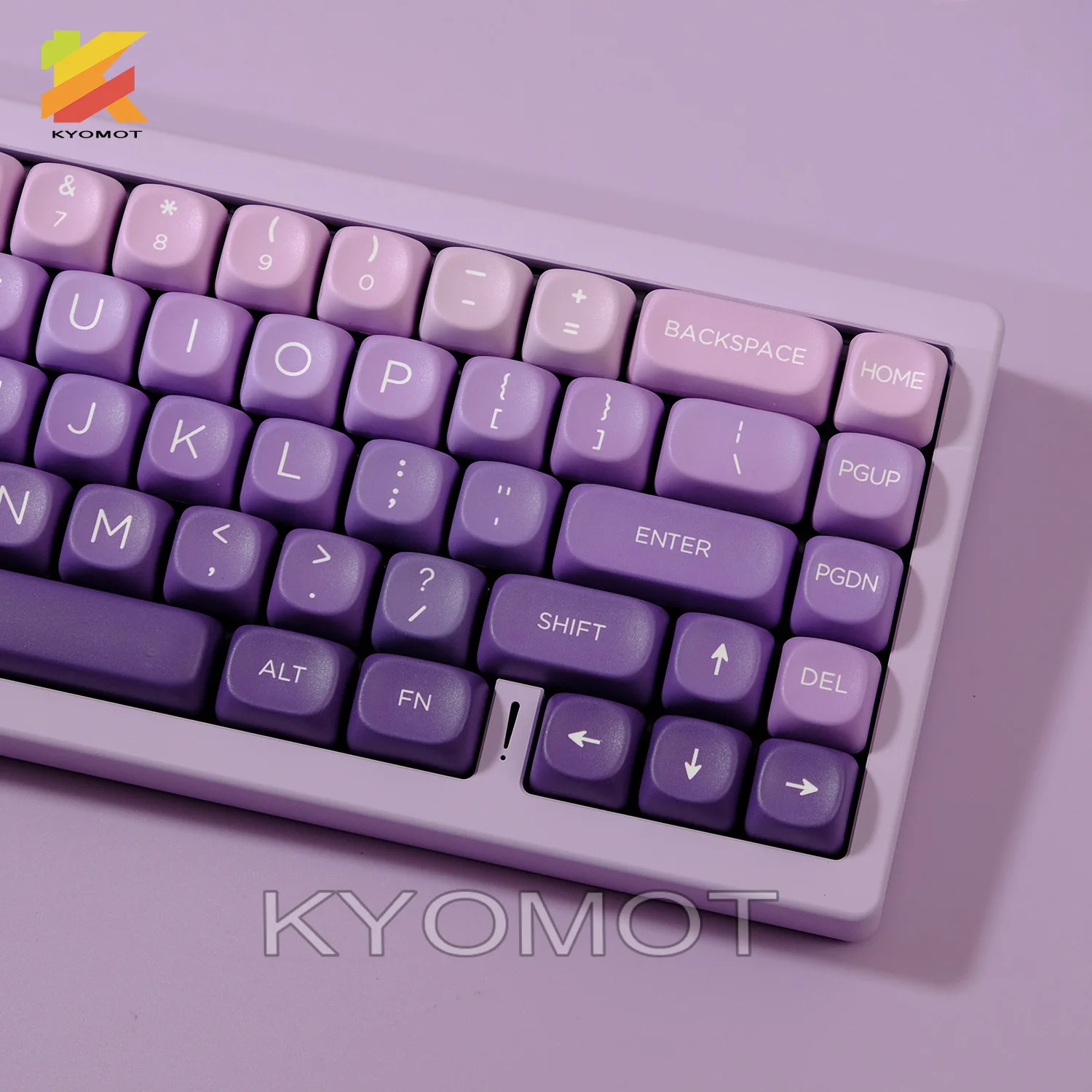Фото KYOMOT 125-клавиш Sky Star Фиолетовый колпачок MOA Profile PBT Dye Sub Gradient колпачки для клавиш MX Switches DIY Механическая клавиатура Подарок для мальчика №4